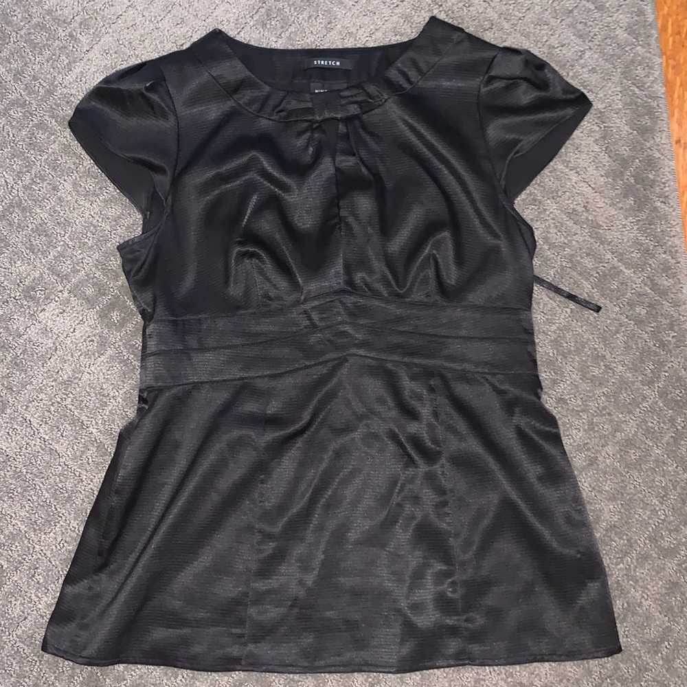 Nine West Black Short Sleeve Top Size 8